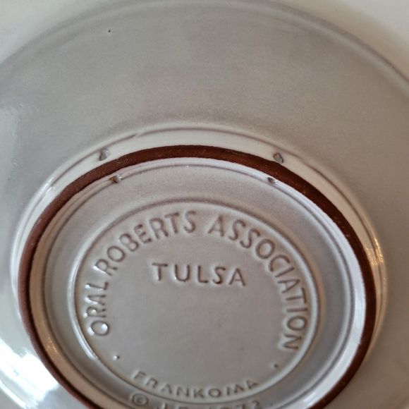 Vintage Frankoma Pottery 1972 Easter Jesus Is Not Here He is Risen Oral Roberts - Picture 5 of 5